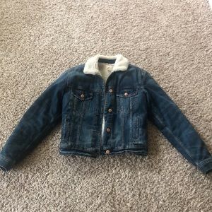 American Eagle Sherpa Jean Jacket